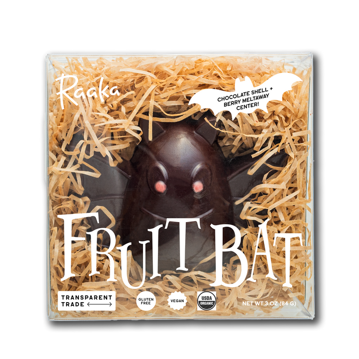 Chocolate Fruti Bat in box packaging..