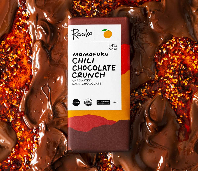Momofuku Chili Chocolate Crunch - Raaka Chocolate
